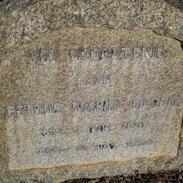 TOIT Petrus Daniel, 1865-1954