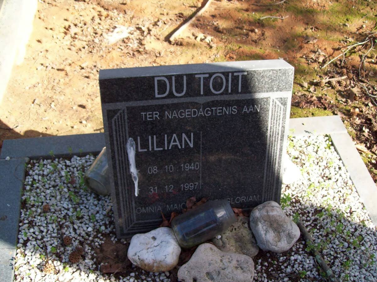 TOIT Lilian, du 1940-1997