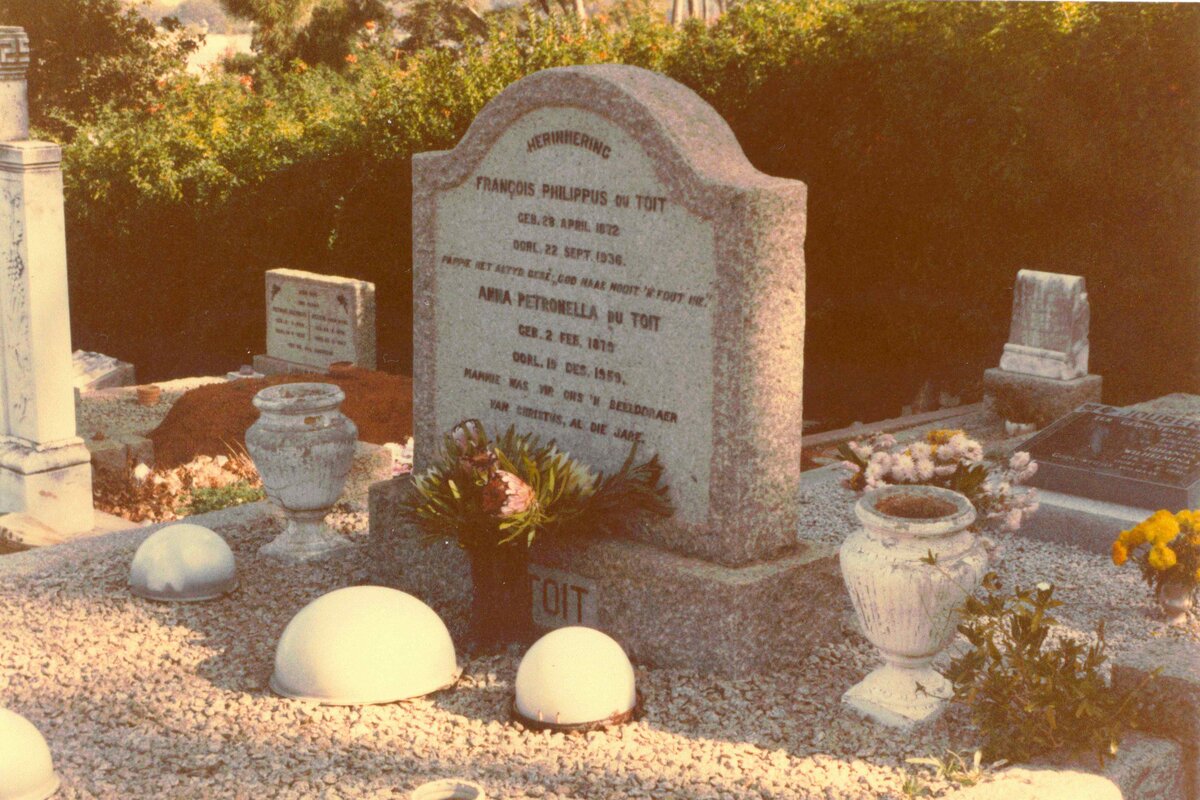 TOIT Francois Philippus, du 1872-1936 &amp; Anna Petronella DEMPERS 1879-1959