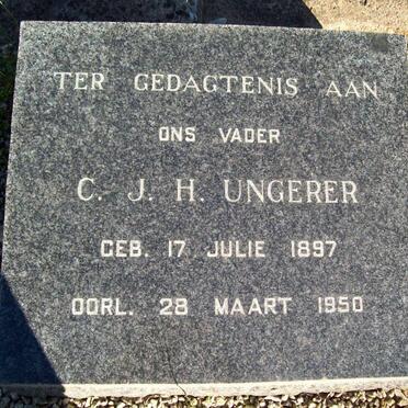 UNGERER C.J.H. 1897-1950