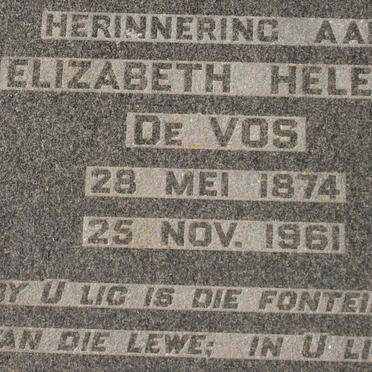 VOS Elizabeth Helena, de 1874-1961