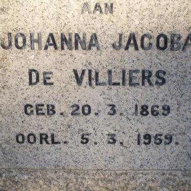 VILLIERS Johanna Jacoba, de 1869-1959