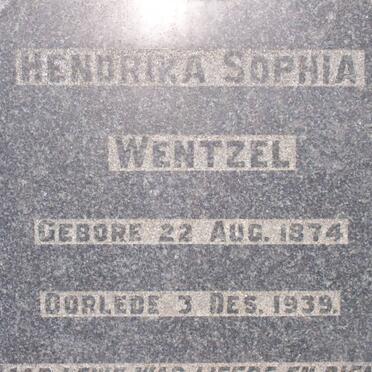 WENTZEL Hendrika Sophia 1874-1939