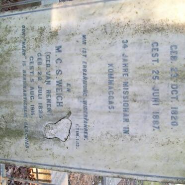 WEICH C.F. 1820-1887 &amp; M.C.S. VAN RENEN 1825-1916