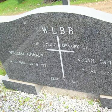 WEBB William Horace 1897-1972 &amp; Susan Catharine 1902-1970