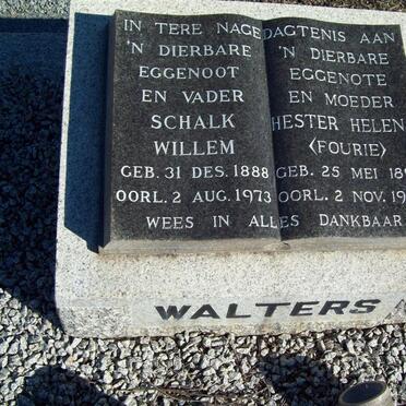 WALTERS Schalk Willem 1888-1973 &amp; Hester Helena FOURIE 1897-1963