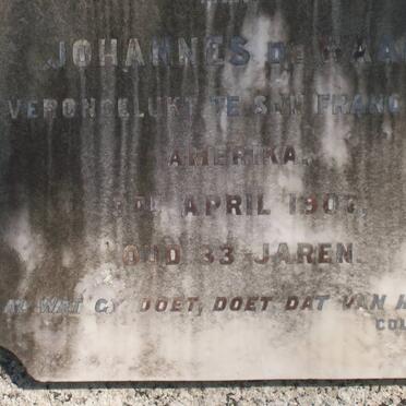 WAAL Johannes, de -1907  :: DE WAAL Hermanus L. 1880-1924