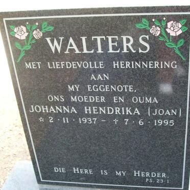 WALTERS Johanna Hendrika 1937-1995