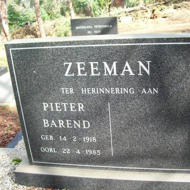 ZEEMAN Pieter Barend 1918-1985
