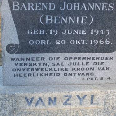 ZYL Barend Johannes, van 1943-1966