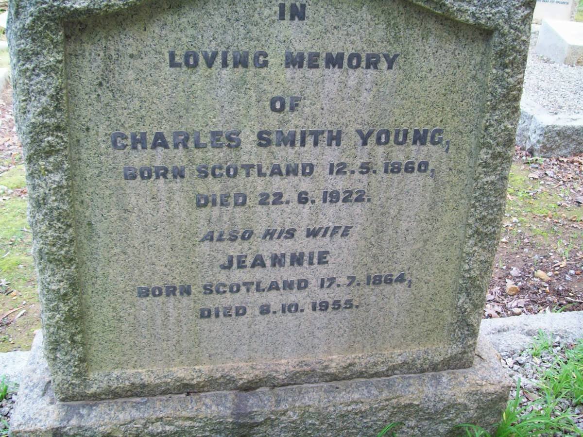 YOUNG Charles Smith 1860-1922 &amp; Jeannie -1864-1955