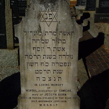 KORN Mindil nee SIMCHE 1884-1908