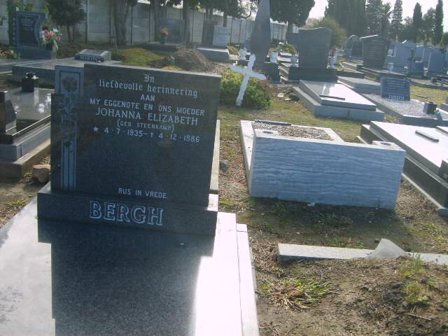 BERGH Johanna Elizabeth nee STEENKAMP 1935-1986