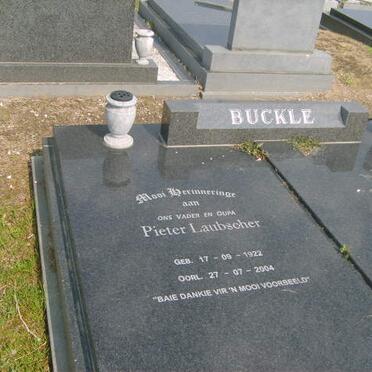BUCKLE Pieter Laubscher 1922-2004 &amp; Anna Gysberta VAN ZYL 1927-1990