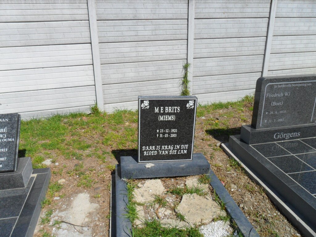 BRITS M.E. 1920-2003