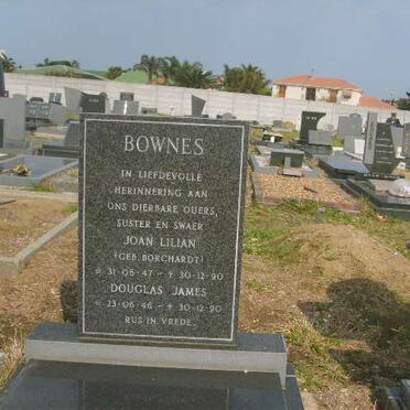 BOWNES Douglas James 1946-1990 &amp; Joan Lilian BORCHARDT 1947-1990