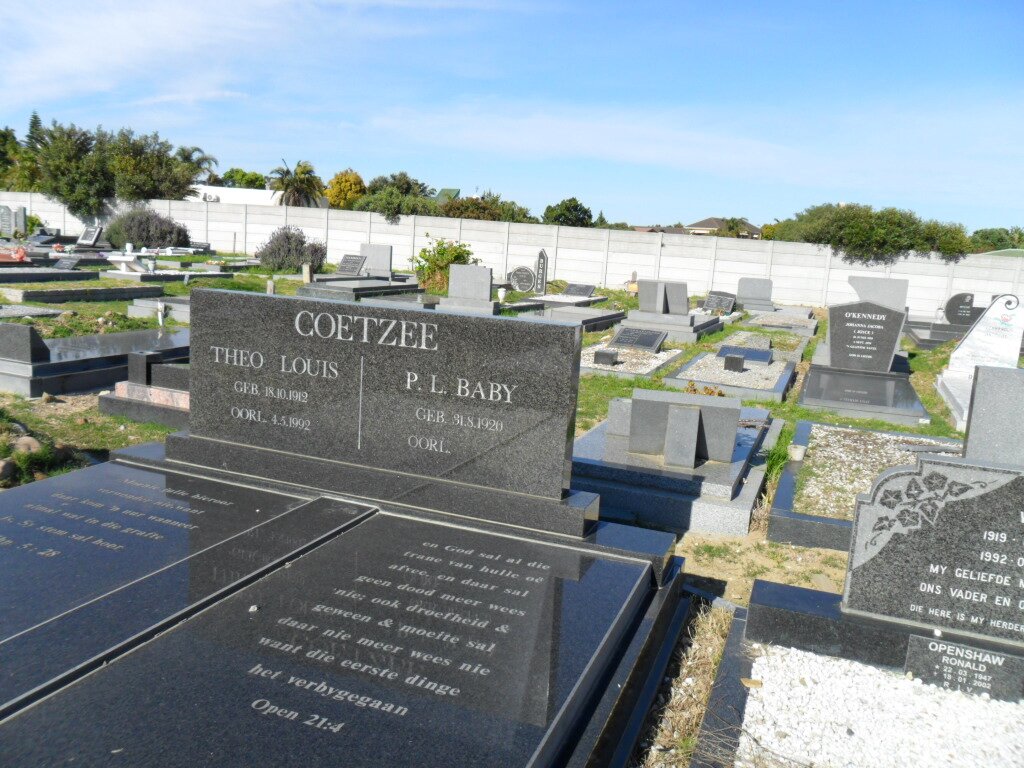 COETZEE Theo Louis 1912-1992 &amp; P.L. 1920-