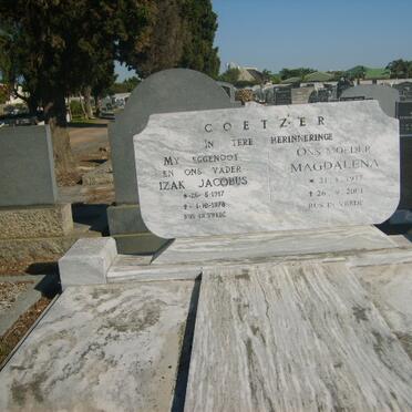 COETZER Izak Jacobus 1917-1978 &amp; Magdalena 1917-2001