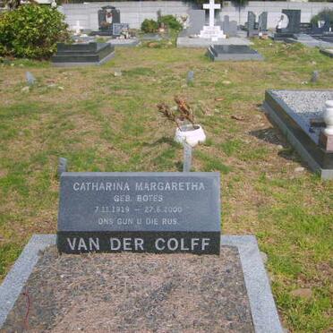 COLFF Catharina Margaretha, van der nee BOTES 1919-2000