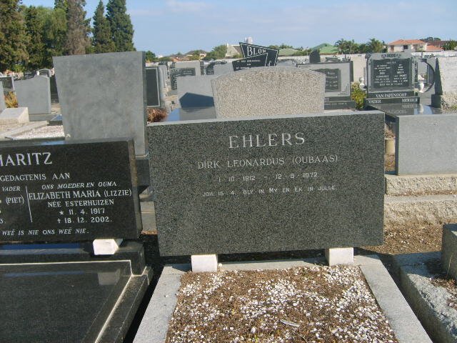 EHLERS Dirk Leonardus 1912-1972