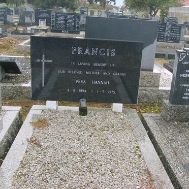 FRANCIS Vera Hannah 1894-1975