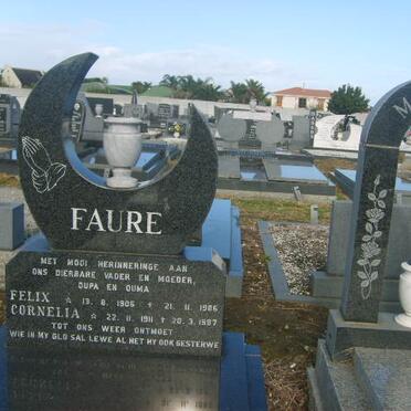 FAURE Felix 1906-1986 &amp; Cornelia 1911-1987