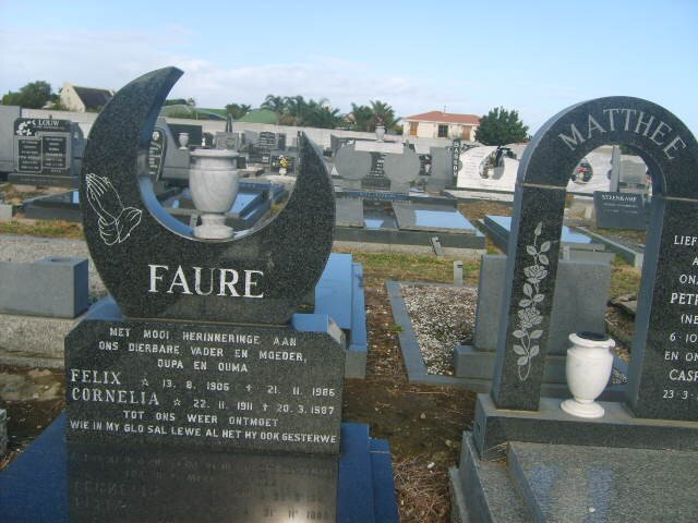 FAURE Felix 1906-1986 &amp; Cornelia 1911-1987