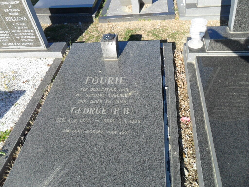 FOURIE P.B. 1922-1993