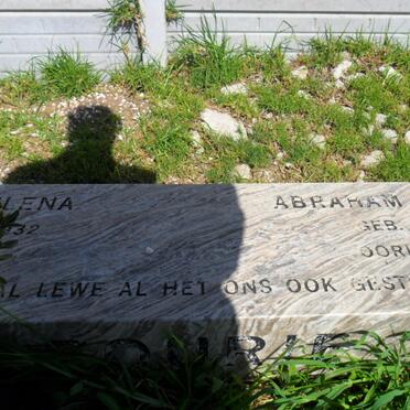 FOURIE Abraham Bernhardus 1930-2001 &amp; Hester Helena 1932-