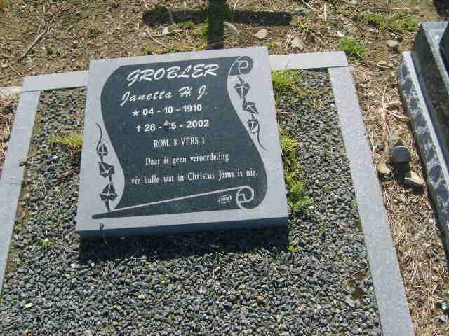 GROBLER Janetta H.J. 1910-2002
