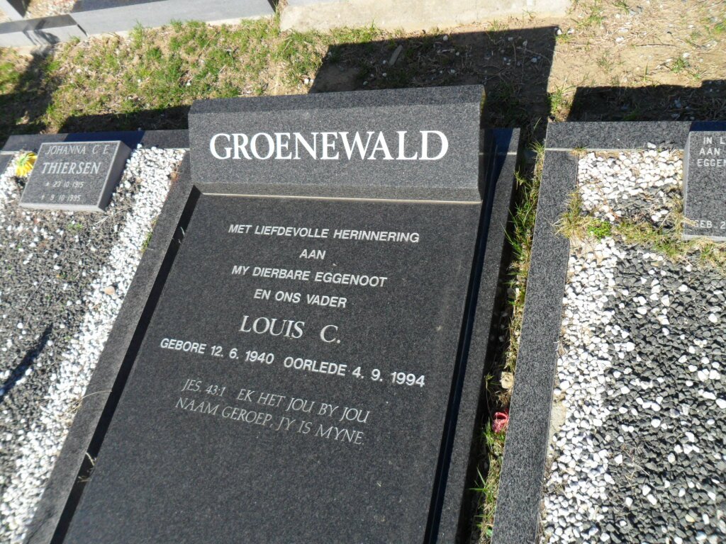 GROENEWALD Louis C. 1940-1994