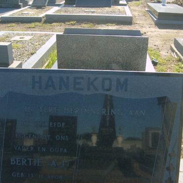 HANEKOM A.J. 1908-