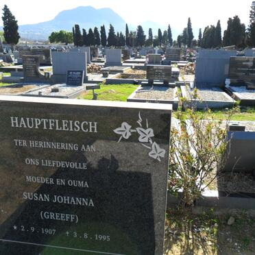 HAUPTFLEISCH Susan Johanna nee GREEFF 1907-1995