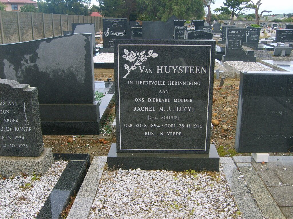 HYSTEEN Rachel M.J., van nee FOURIE 1894-1975
