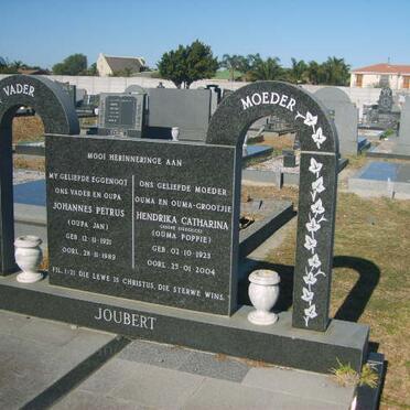 JOUBERT Johannes Petrus 1921-1989 &amp; Hendrika Catharina nee ?? 1923-2004