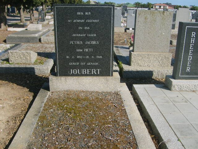 JOUBERT Petrus Jacobus 1892-1969
