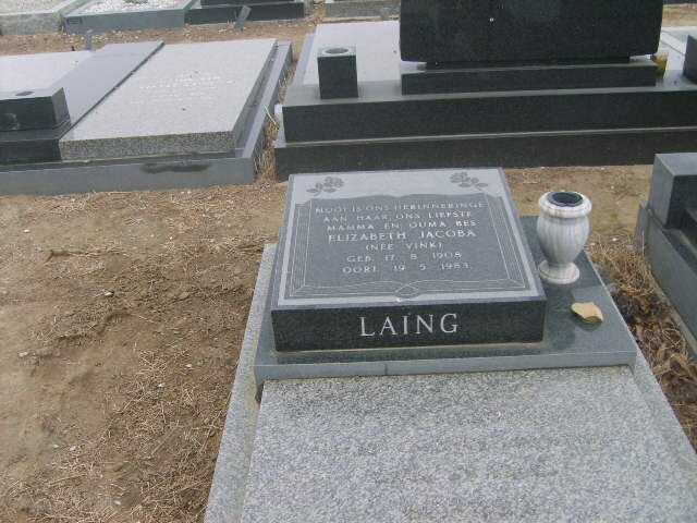LAING Elizabeth Jacoba nee VINK 1908-1983