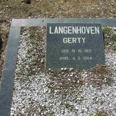 LANGENHOVEN Gerty 1921-1984