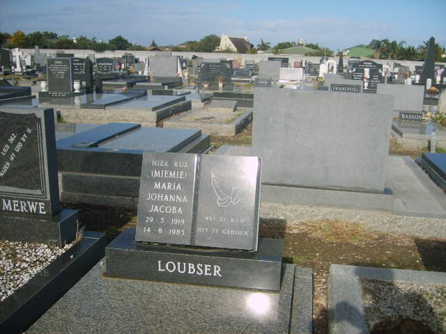 LOUBSER Maria Johanna Jacoba 1919-1985