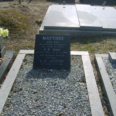 MATTHEE D.H. 1923-1984 &amp; L.G. 1923-2001