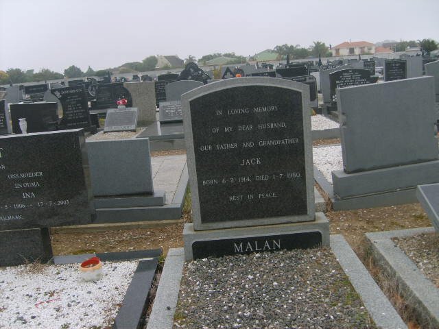 MALAN Jack 1914-1980