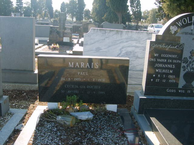 MARAIS  Paul 1903-1972 &amp; Cecilia ROCHER -1995