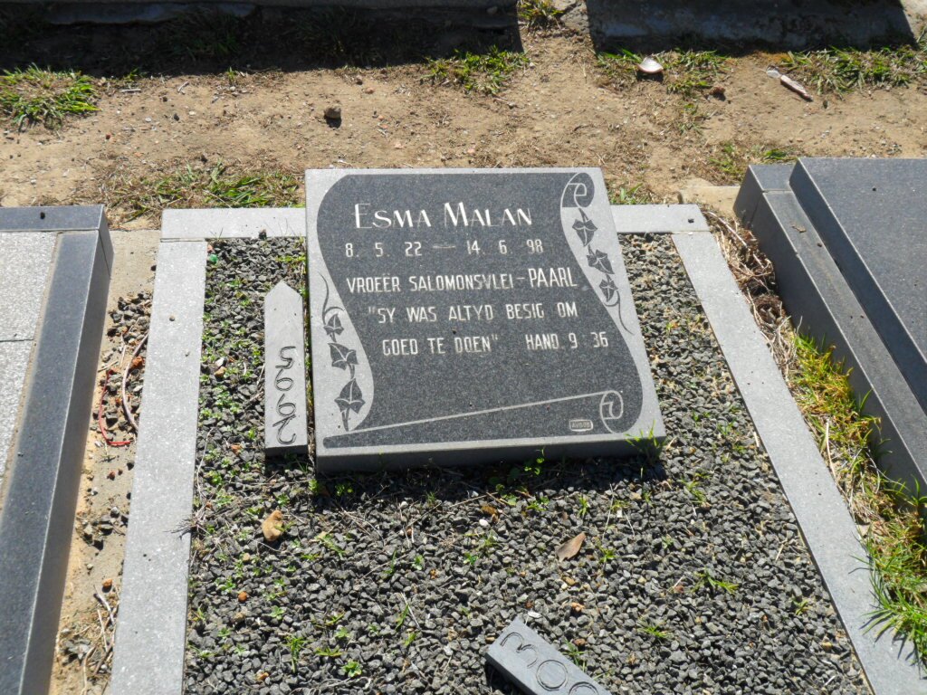 MALAN Esma 1922-1998