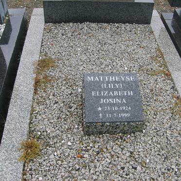 MATTHEYSE Elizabeth Josina 1924-1999