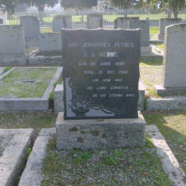 MERWE Jan Johannes Petrus, v.d. 1899-1966