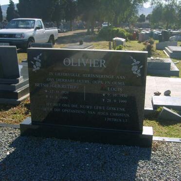 OLIVIER Louis 1930-1999 &amp; Betsie RETIEF 19??-1999