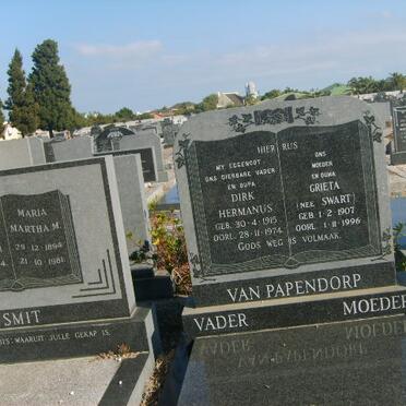 PAPENDORP Dirk Hermanus, van 1915-1974 &amp; Grieta SWART 1907-1996