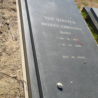 ROOYEN Helena Christina, van 1925-1998