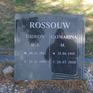 ROSSOUW Gideon W.J. 1912-1999 &amp; Catharina M. 1918-2008