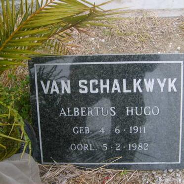 SCHALKWYK Albertus Hugo, van 1911-1982